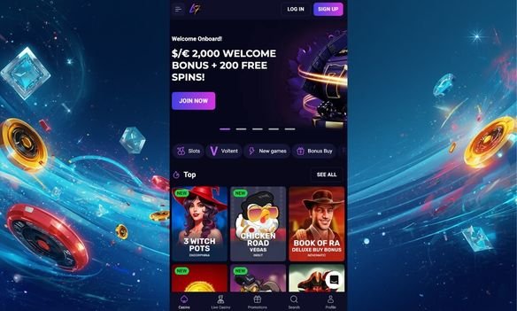 Lucky7 Online Casino Mobile View