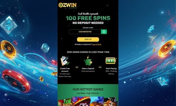 Ozwin Online Casino Mobile View