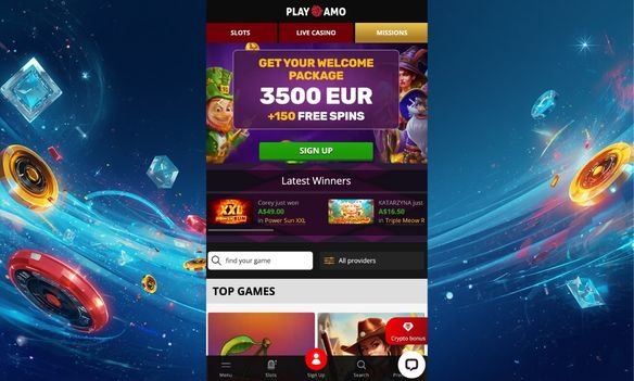 PlayAmo Online Casino Mobile View